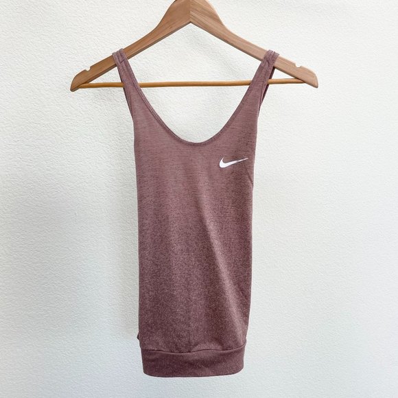 Nike Tops - Nike Pink/Mauve Low Back Running Tank Top